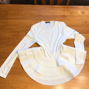 NWOT SHEIN Long Sleeve Peplum Top